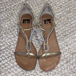 BC silver and gold sandals